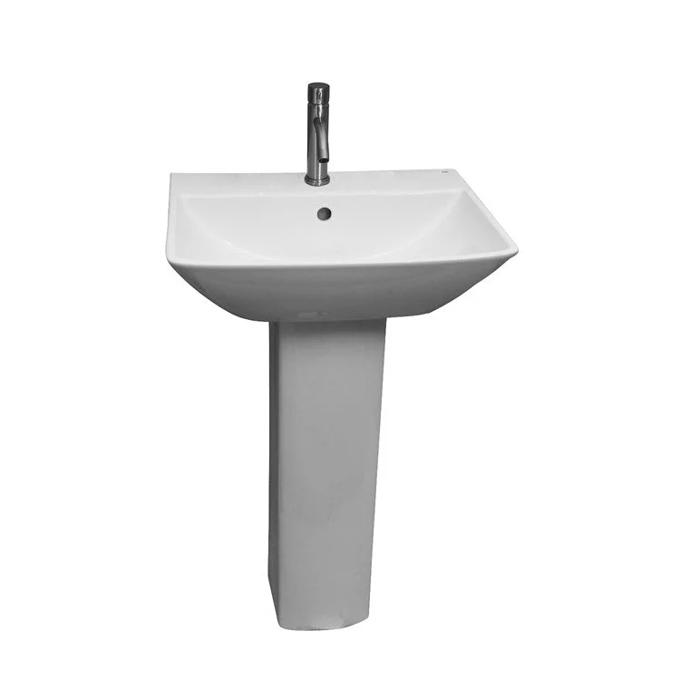 Pedestal Lavatory Summit 500 White Rectangular