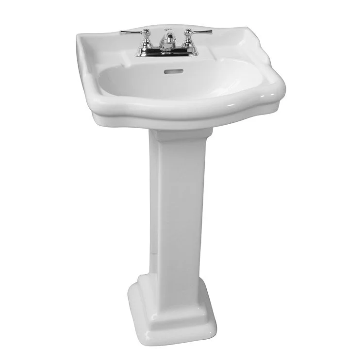 Pedestal Lavatory Stanford 460 Centerset White Oval