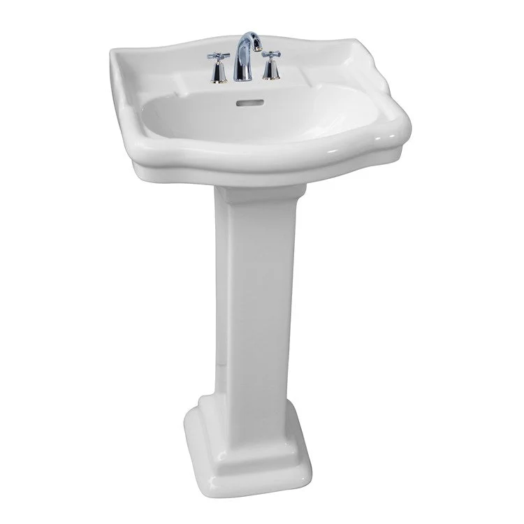 Pedestal Lavatory Stanford 460 Mini Widespread White Oval