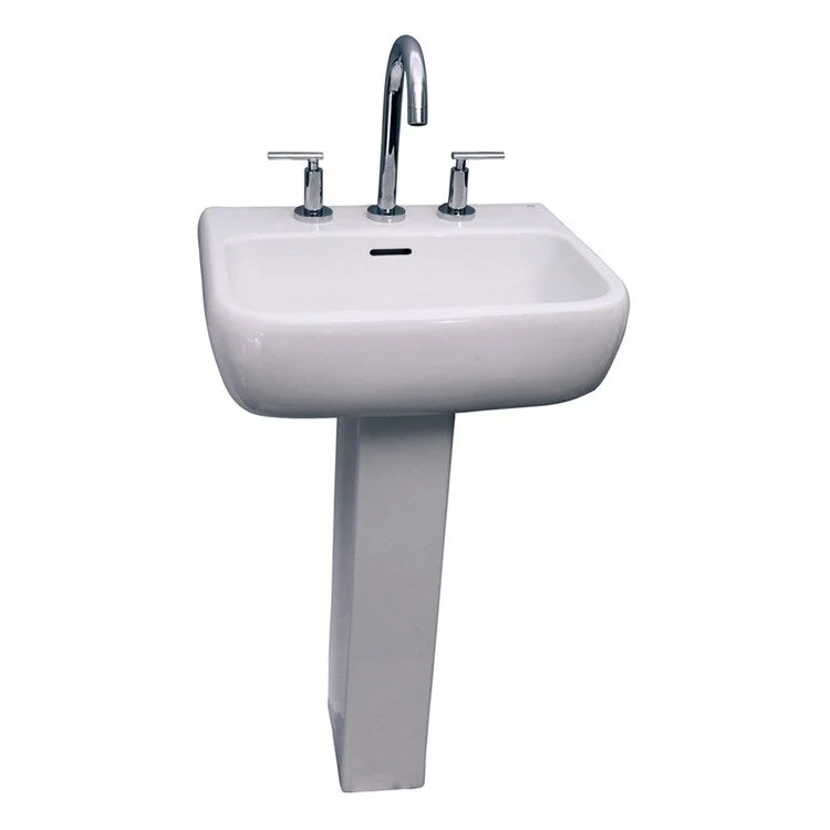 Pedestal Lavatory Metropolitan 420 Centerset White Rectangular