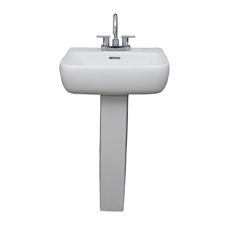 Pedestal Lavatory Metropolitan 520 Centerset White Rectangular