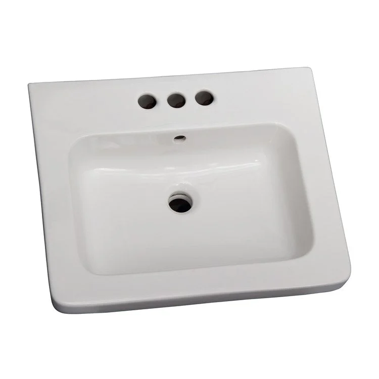 Lavatory Sink Resort 650 Wall Hung 25-5/8 Inch 4 Inch Spread White