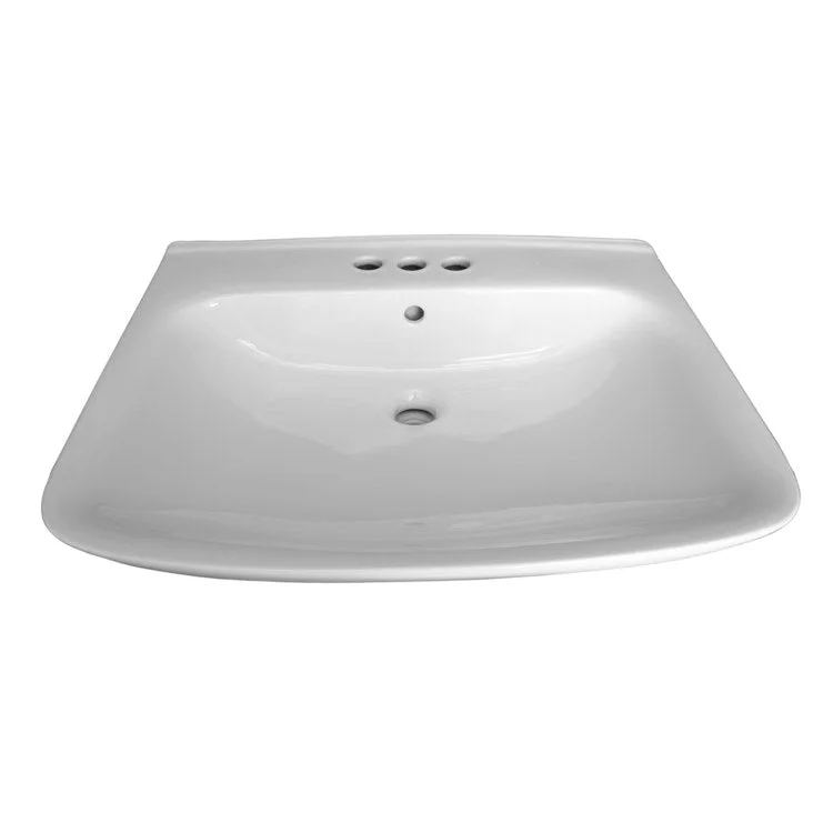 Lavatory Sink Eden 520 Wall Hung 18 Inch 4 Inch Spread Rectangle White