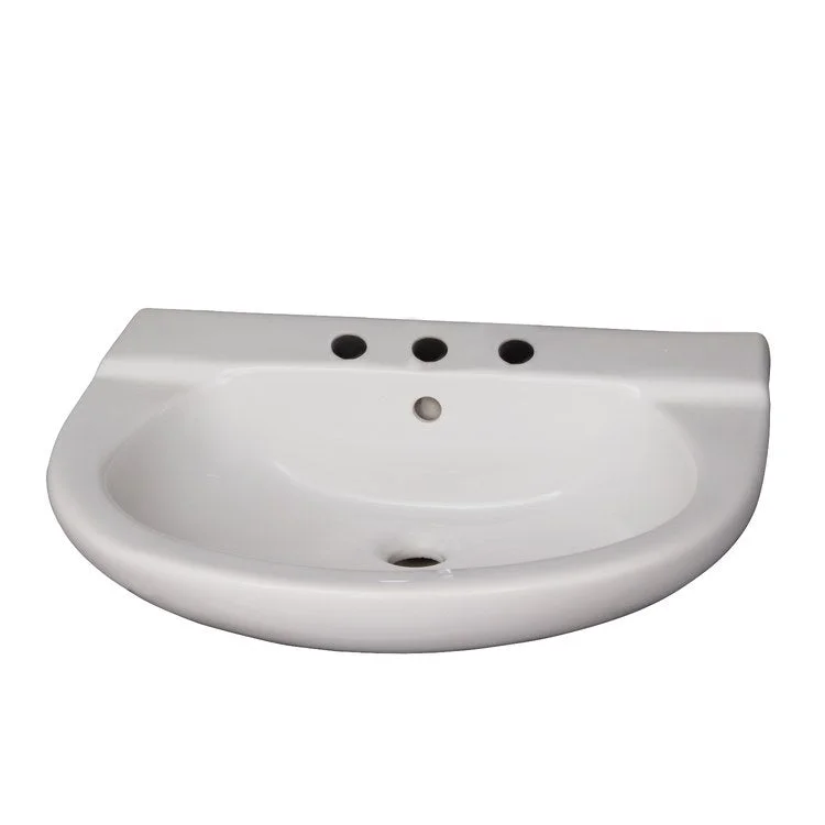 Lavatory Sink Jayden Wall Hung 18 Inch 8 Inch Spread White