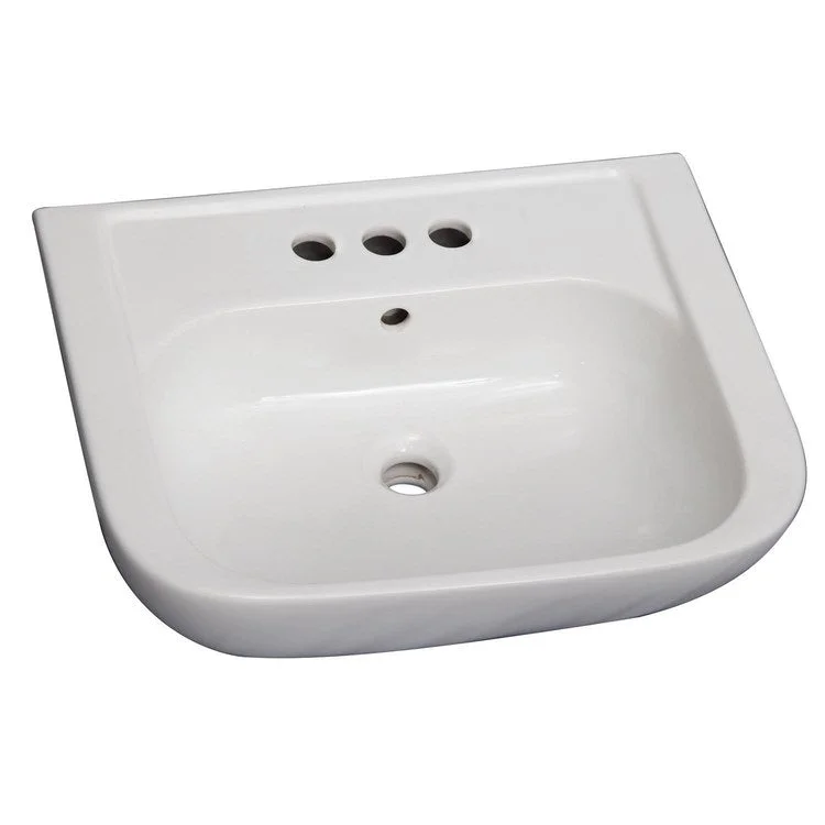 Lavatory Sink Caroline 550 Wall Hung 21-3/4 Inch 4 Inch Spread White