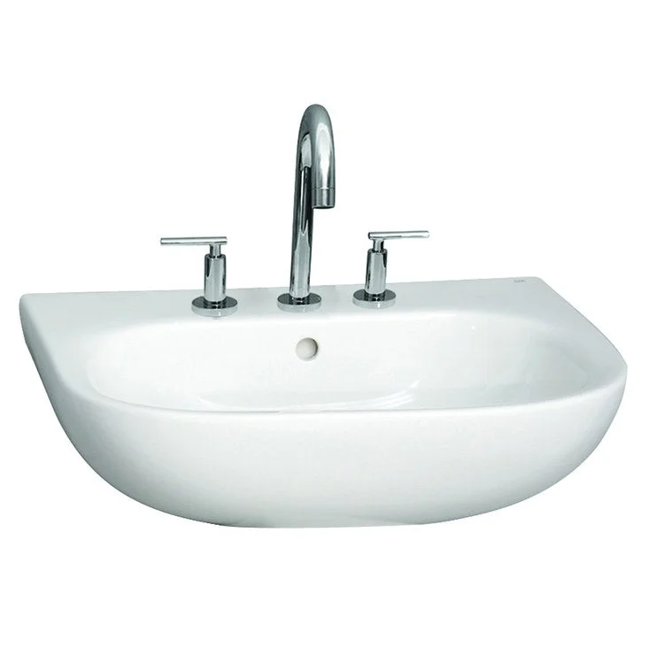 Lavatory Sink Caroline 550 Wall Hung 21-3/4 Inch 8 Inch Spread White