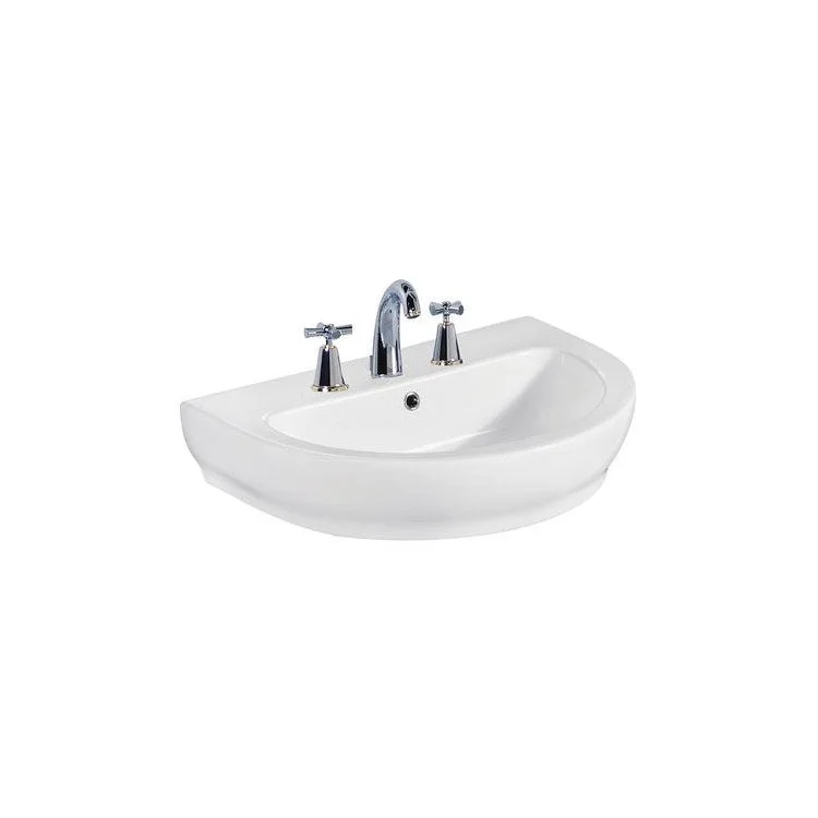 Lavatory Sink Harmony 650 Wall Hung 25-5/8 Inch 4 Inch Spread White