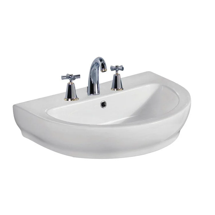 Lavatory Sink Harmony 800 Wall Hung 31-1/2 Inch 8 Inch Spread White