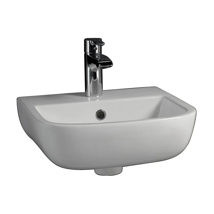 Lavatory Sink Wall Hung 15-3/4 Inch Rectangle White