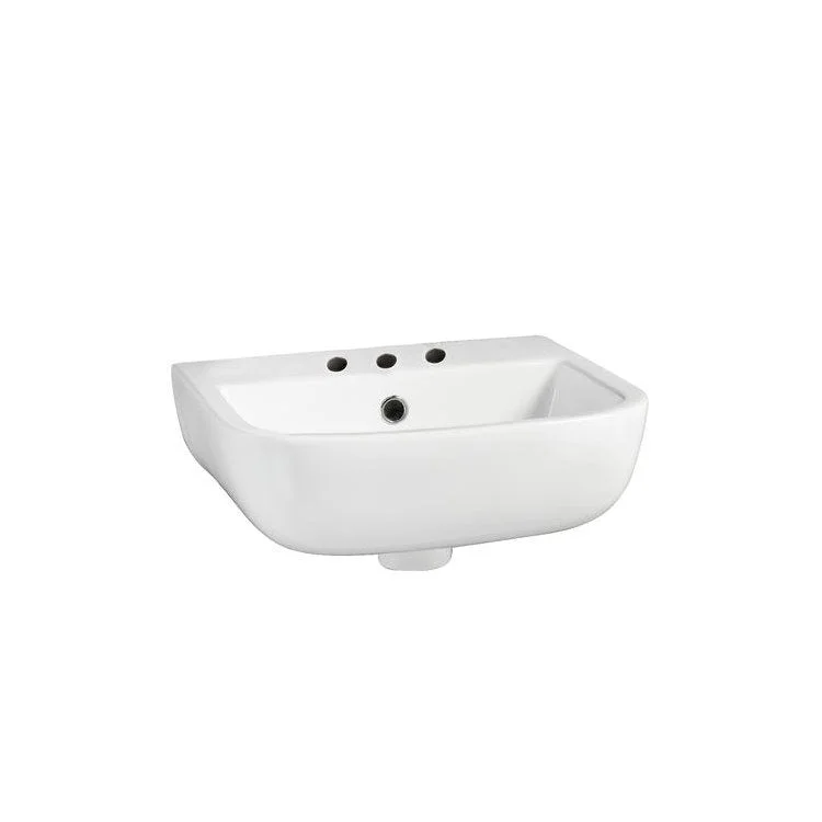 Lavatory Sink Large Wall Hung 20-1/2 Inch 4 Inch Spread Rectangle White