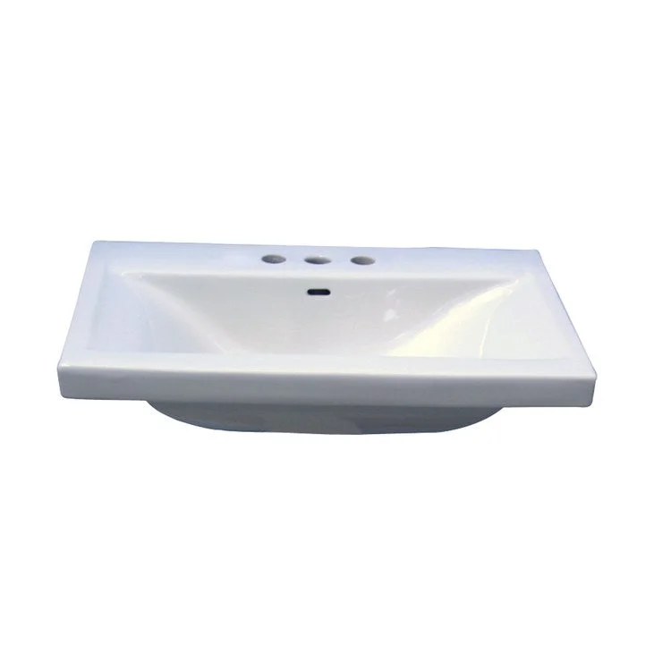 Lavatory Sink Mistral 510 Wall Hung 20-1/8 Inch 4 Inch Spread Rectangle White