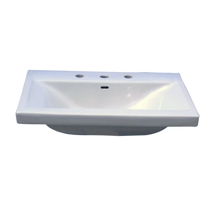 Lavatory Sink Mistral 510 Wall Hung 20-1/8 Inch 8 Inch Spread Rectangle White