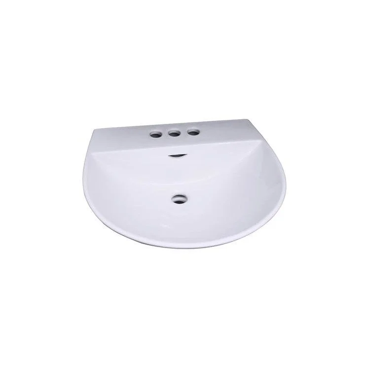 Lavatory Sink Reserva 450 Wall Hung 17-3/4 Inch 4 Inch Spread White