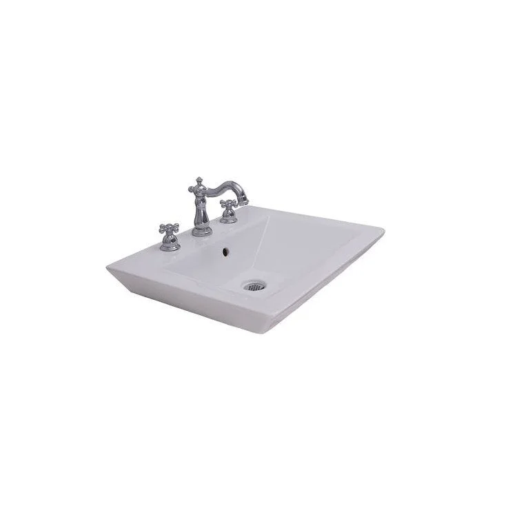 Lavatory Sink Opulence Wall Hung His 23 Inch 4 Inch Spread Rectangle White