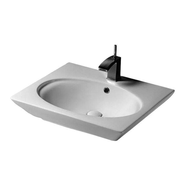 Lavatory Sink Opulence Above Counter 23 Inch Oval White