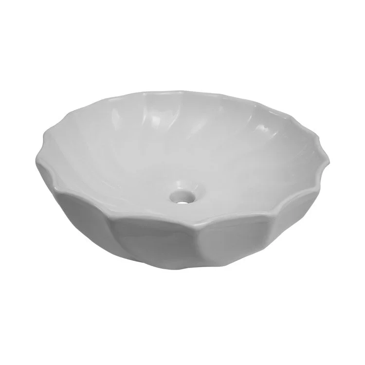 Vessel Anna Swirl Above Counter 18 Inch White Vitreous China