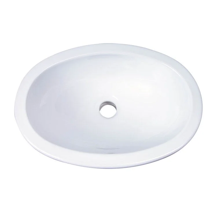 Lavatory Sink Lily 18-1/4 Inch Oval White