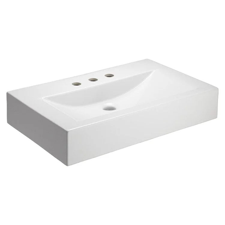 Lavatory Sink Sonja Above Counter 25-5/8 Inch 4 Inch Spread Rectangle White