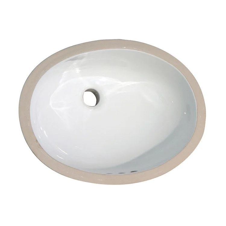 Lavatory Sink Rosa 500 Undercounter 19-1/2 x 16-3/8 Inch Oval White