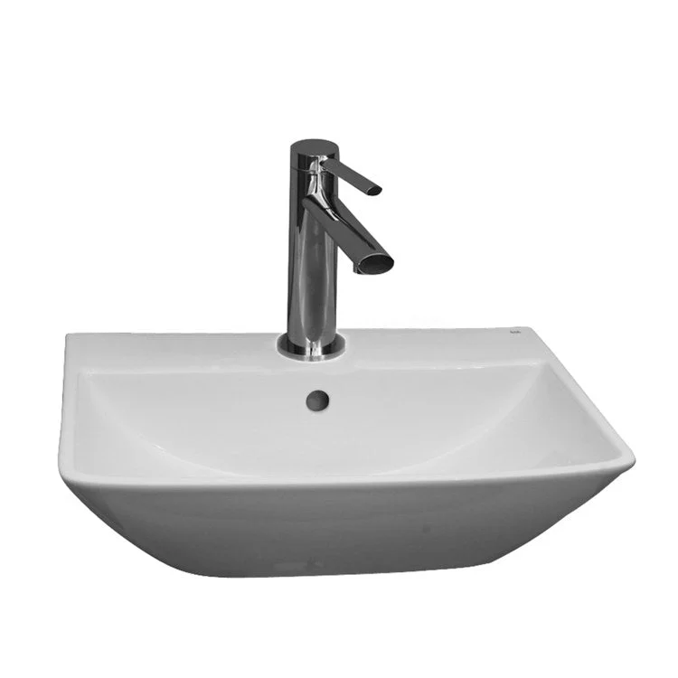 Lavatory Sink Summit 400 Wall Hung 15-3/4 Inch Rectangle White