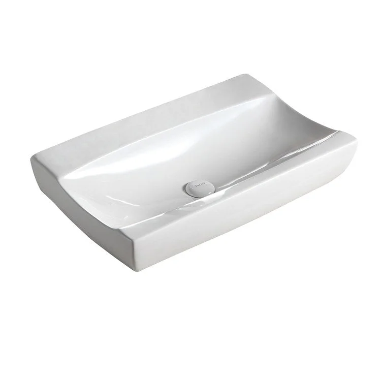 Lavatory Sink Ramsey Above Counter 25 Inch Rectangle White