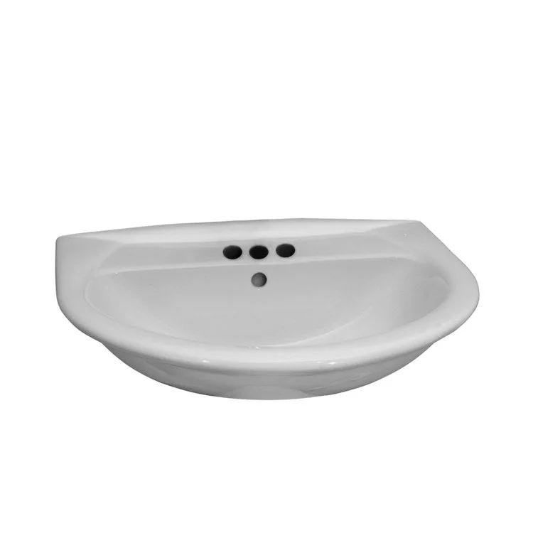 Lavatory Sink Karla 605 Wall Hung 23-7/8 Inch 4 Inch Spread White