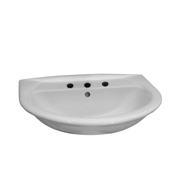 Lavatory Sink Karla 605 Wall Hung 23-7/8 Inch 8 Inch Spread White