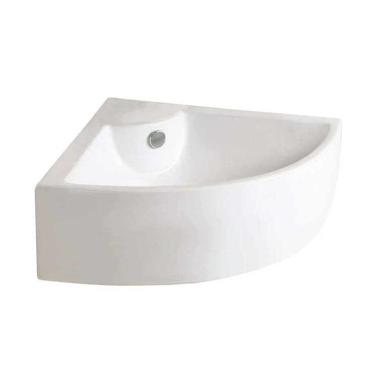 Lavatory Sink Crandall Corner Wall Hung 26 Inch White