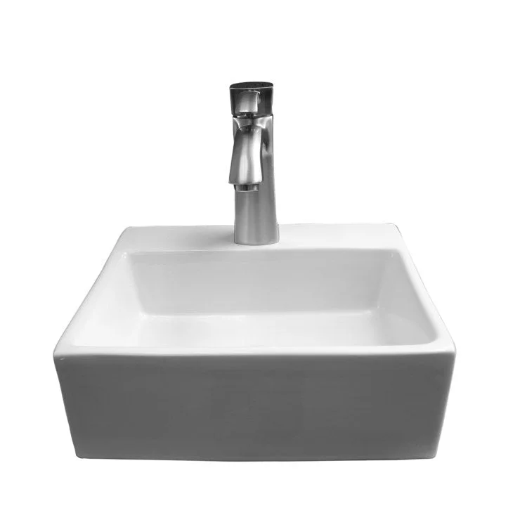 Lavatory Sink Morris Wall Hung 13 Inch Rectangle White