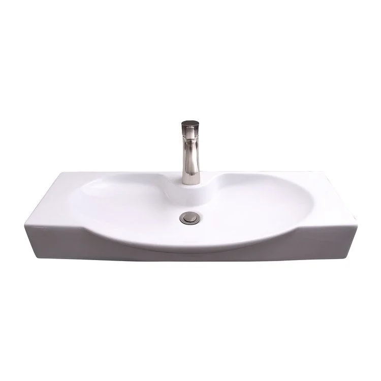 Lavatory Sink Walton Wall Hung 31-1/2 Inch Oval White