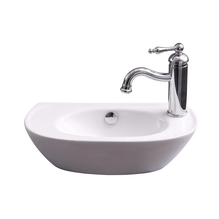 Lavatory Sink Nimah Wall Hung Right 17-3/8 Inch White