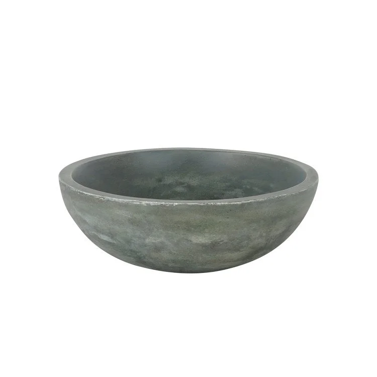 Vessel Cordell Small Round 11-7/8 Inch Copper Green Concrete