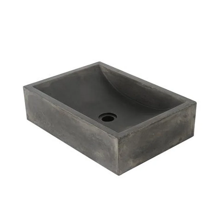 Vessel Eldon Above Counter Rectangle 19-1/2 Inch Dusk Gray Concrete