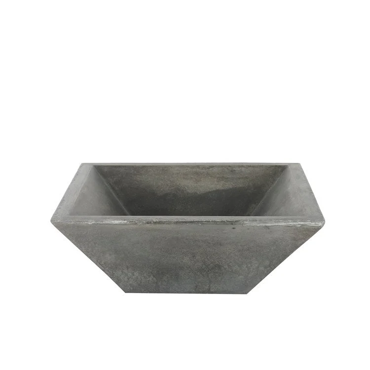 Vessel Radam Above Counter Square 15-3/4 Inch Copper Green Concrete