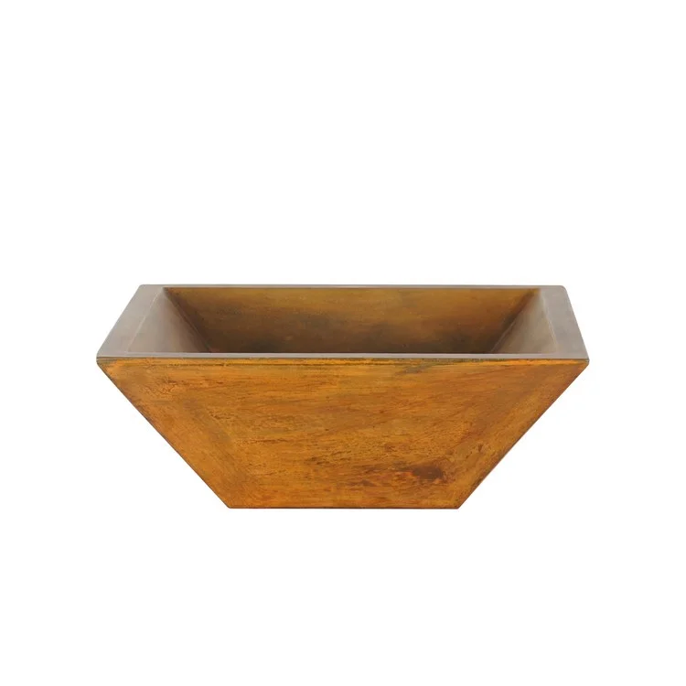 Vessel Radam Above Counter Square 15-3/4 Inch Vintage Brown Concrete