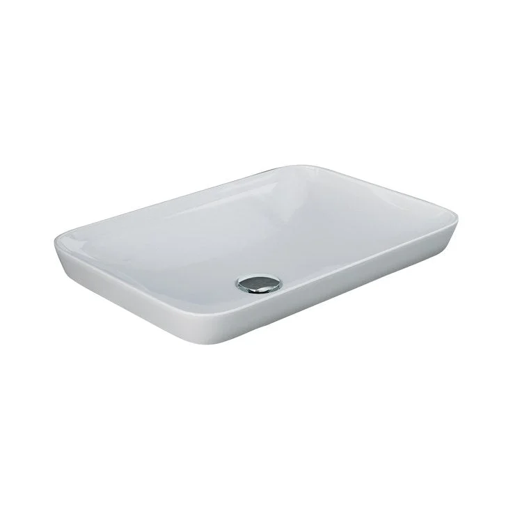 Lavatory Sink Variant Drop In 21-5/8 x 14 Inch Rectangle White