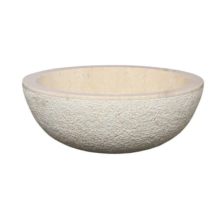 Vessel Lexa 15-3/4 Inch Beige Marble