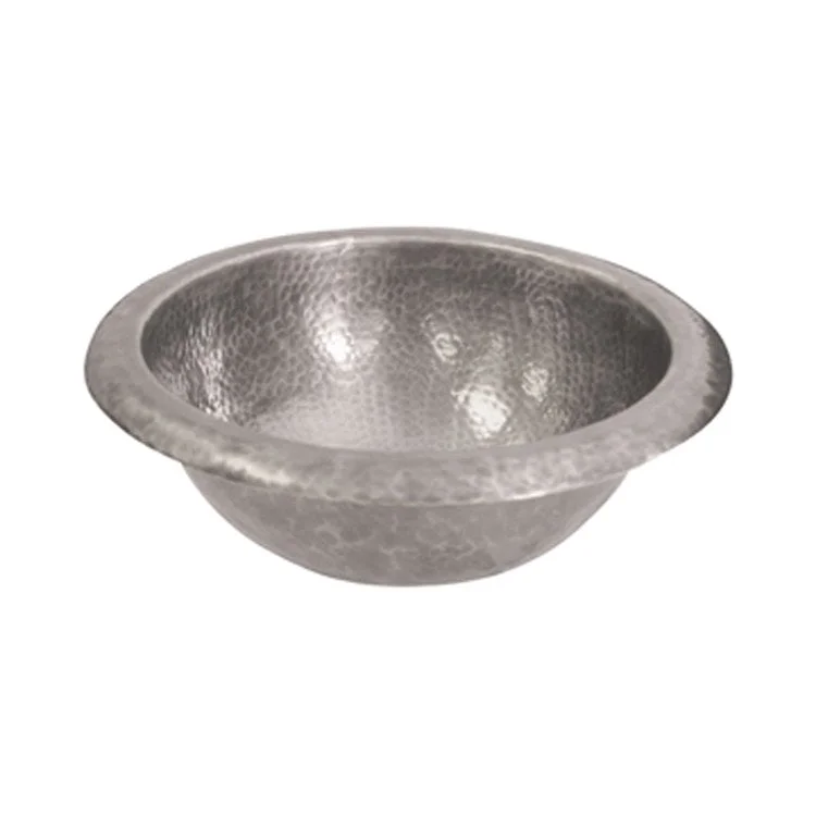 Lavatory Bowl Abita Self Rimming Small Single Bowl 10 Inch Hammered Pewter 6-1/4 Inch