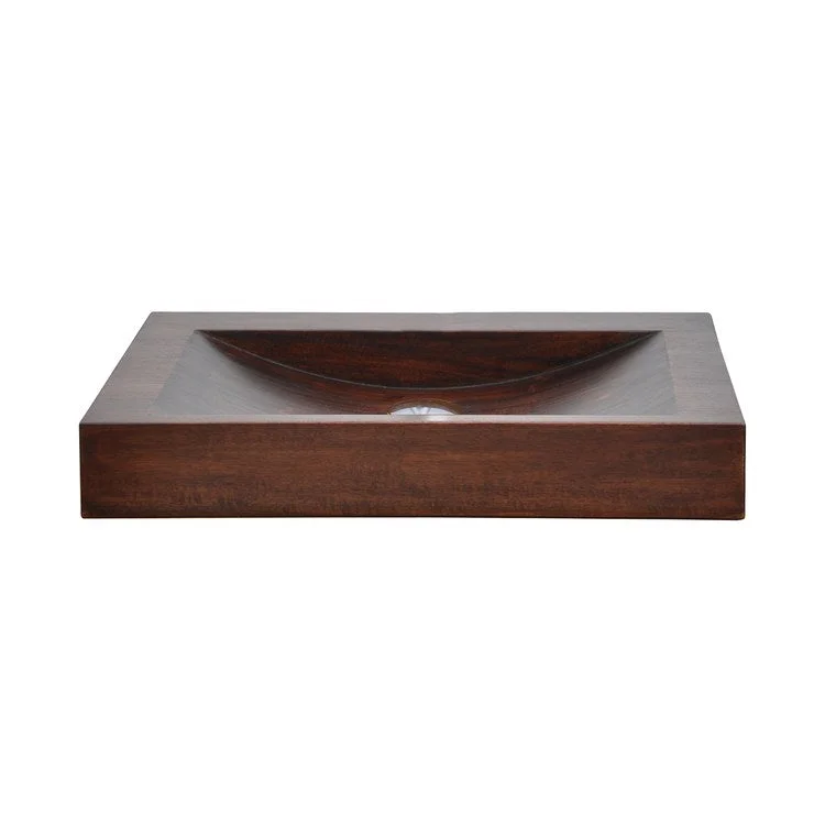 Vessel Samos Above Counter Rectangle 23-5/8 Inch Mahogany Natural Wood