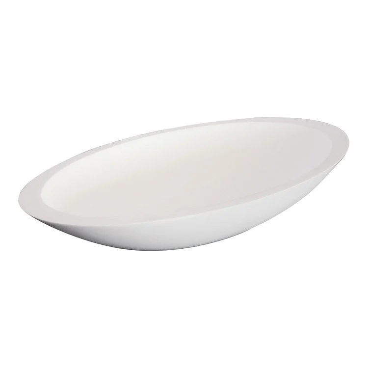 Vessel Lila Oval Gloss 23-5/8 Inch White Gloss Resin