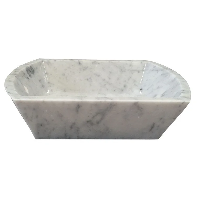 Vessel Mayon Above Counter 17-3/4 Inch Carrara Marble