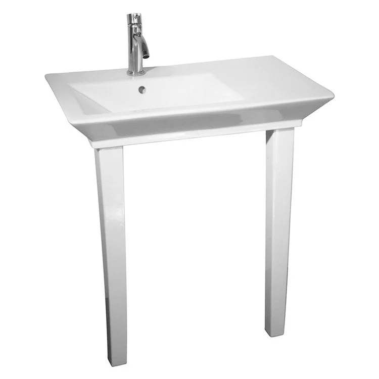 Console Sink Opulence His 31-1/2 Inch Rectangle White 1 Hole