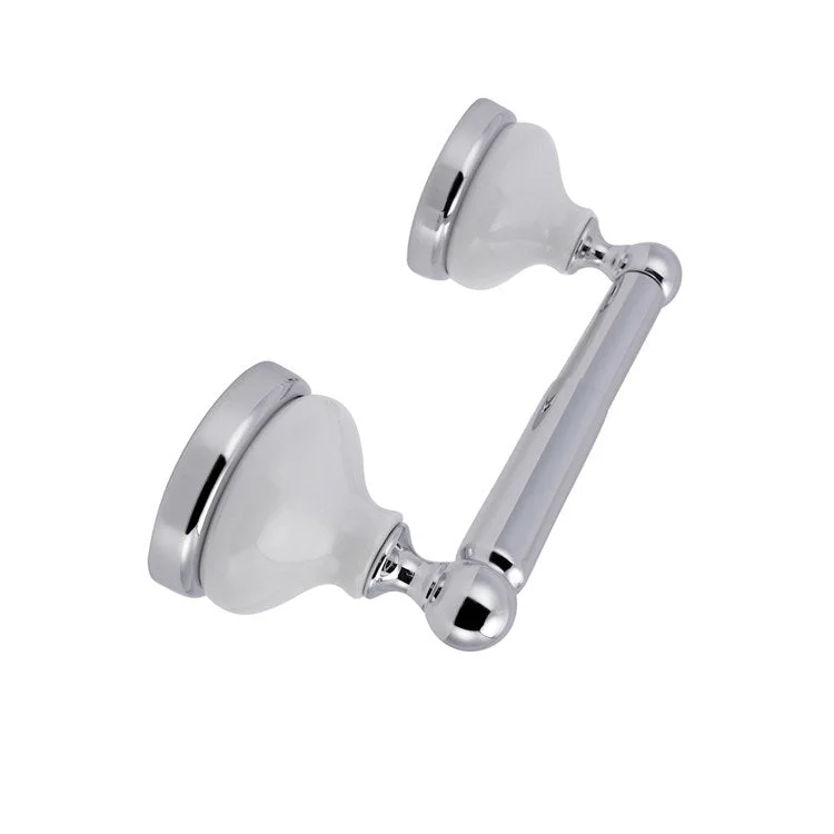 Toilet Paper Holder Anja Polished Chrome Brass 9 x 6 x 6 Inch 3-1/2 Inch Wall Mount