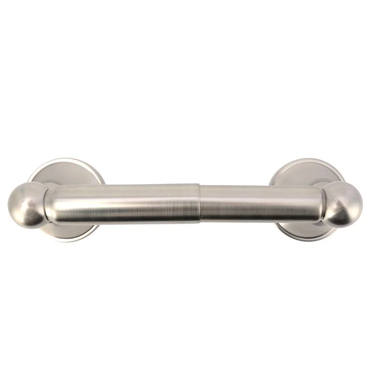 Toilet Paper Holder Gleason Brushed Nickel Brass 9 x 4 x 6 Inch 3-3/8 Inch Wall Mount