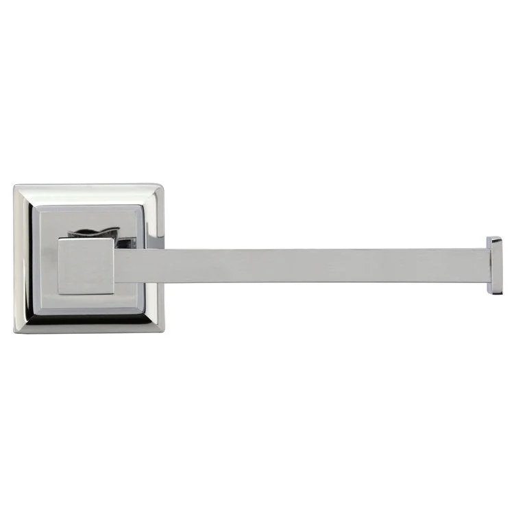 Toilet Paper Holder Stanton Polished Chrome Brass 9 x 6 x 11 Inch 3-1/4 Inch Wall Mount