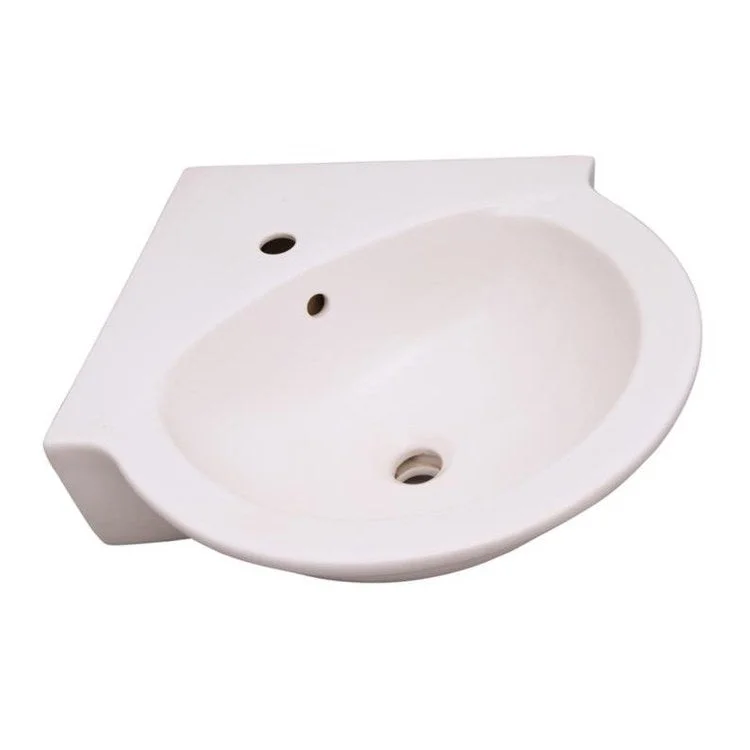 Pedestal Top Evolution Corner 23-1/2 Inch White Vitreous China