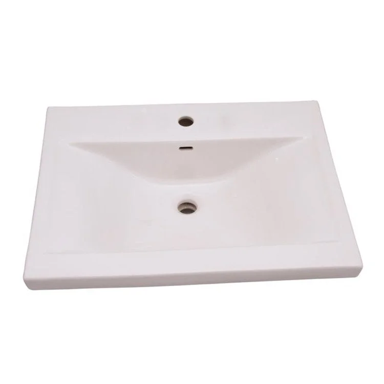 Pedestal Top Mistral 650 25-5/8 Inch White Vitreous China Rectangle