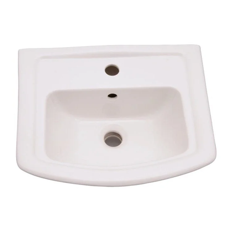 Pedestal Top Washington 460 18-1/8 Inch White Vitreous China Rectangle