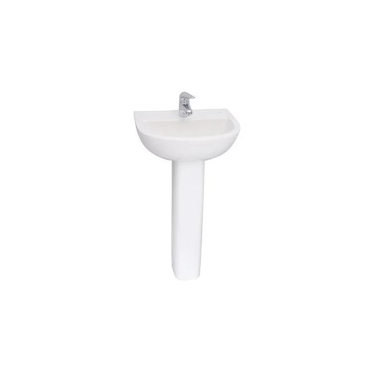 Pedestal Top Compact 500 19-3/4 Inch White Vitreous China