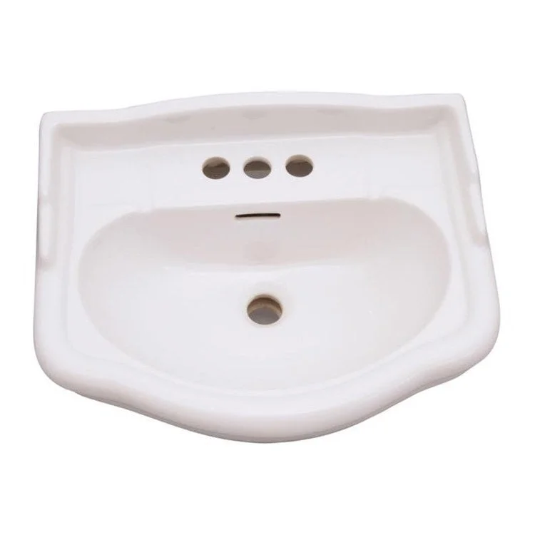 Pedestal Top Stanford 660 26 Inch Bisque 4 Inch Spread Vitreous China Rectangle